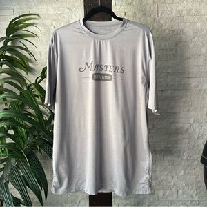 MASTERS Tech Active Grey Performance Short Sleeve Augusta Golf Shirt Size L